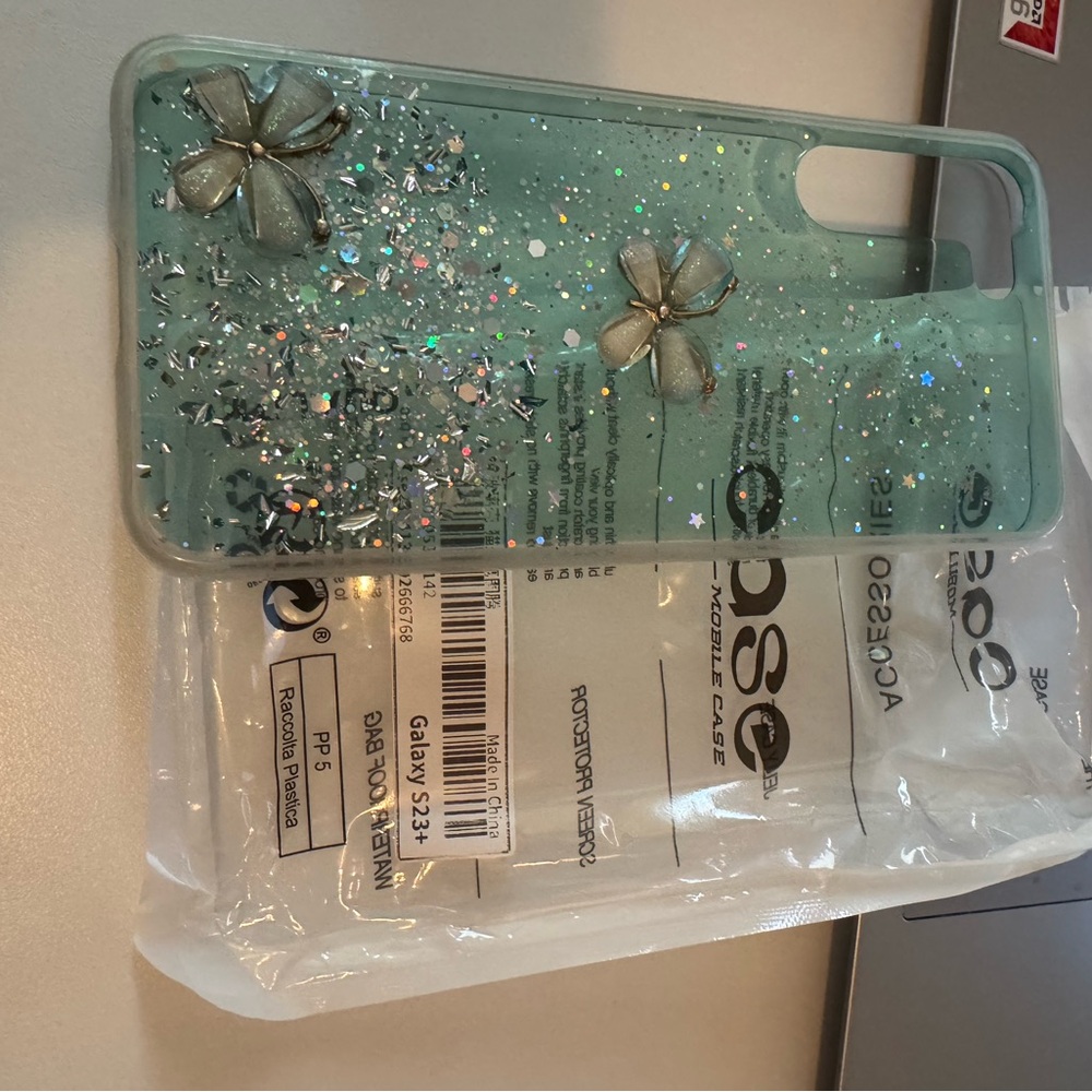 Decorative Green Phone Case for Samsung Galaxy S21